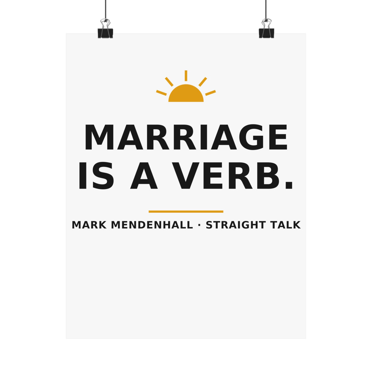 Marriage Is a Verb — Poster