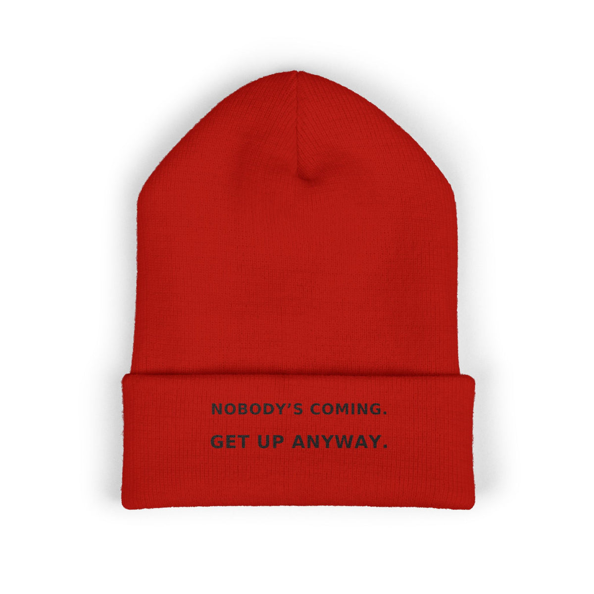 Nobody's Coming. Get Up Anyway. — Beanie