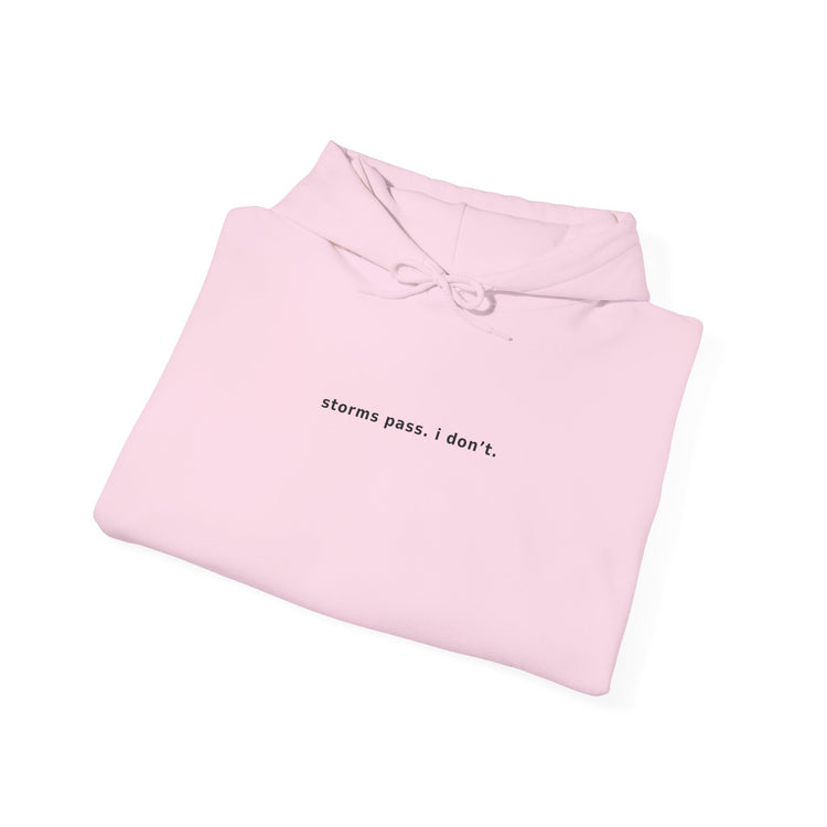 Storms Pass Minimalist Women's Hoodie