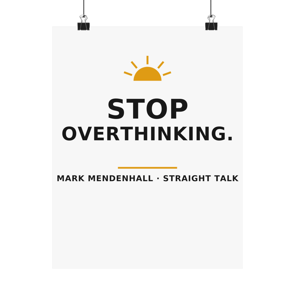 Stop Overthinking — Poster