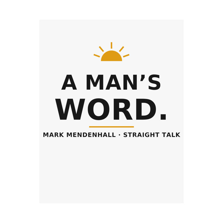 A Man's Word — Poster