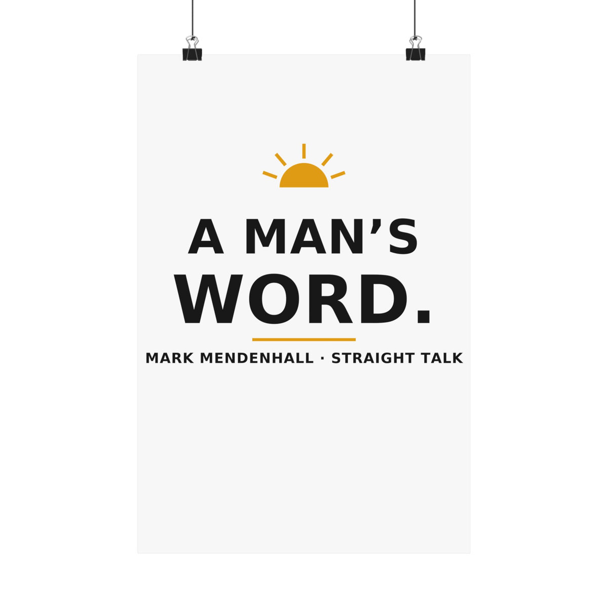 A Man's Word — Poster