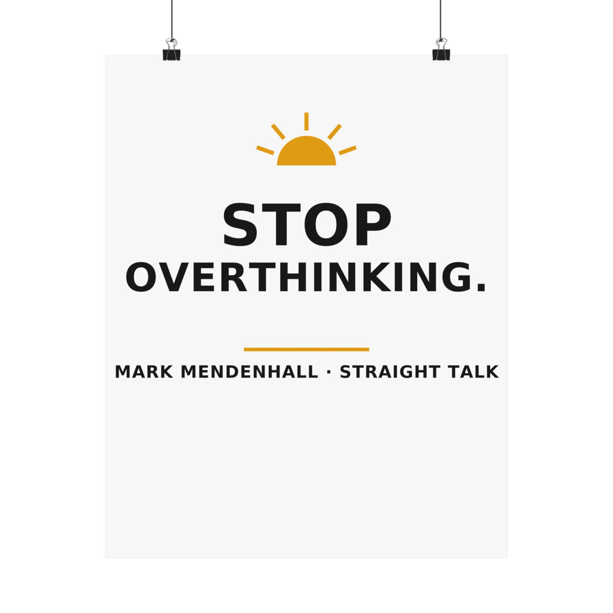 Stop Overthinking — Poster