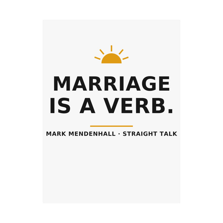 Marriage Is a Verb — Poster