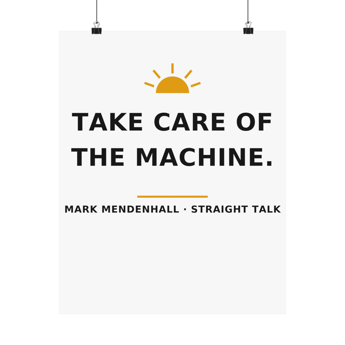 Take Care of the Machine — Poster
