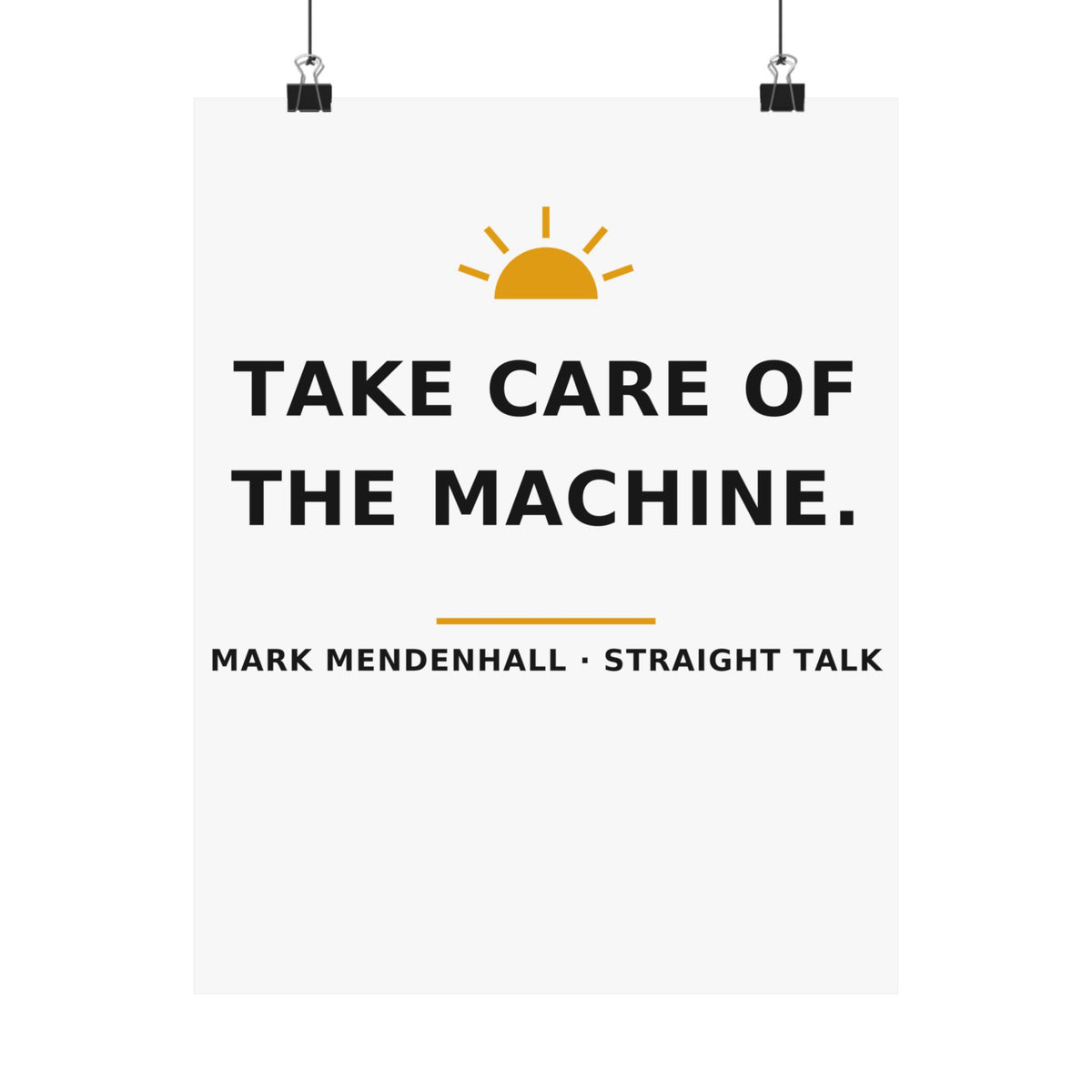 Take Care of the Machine — Poster