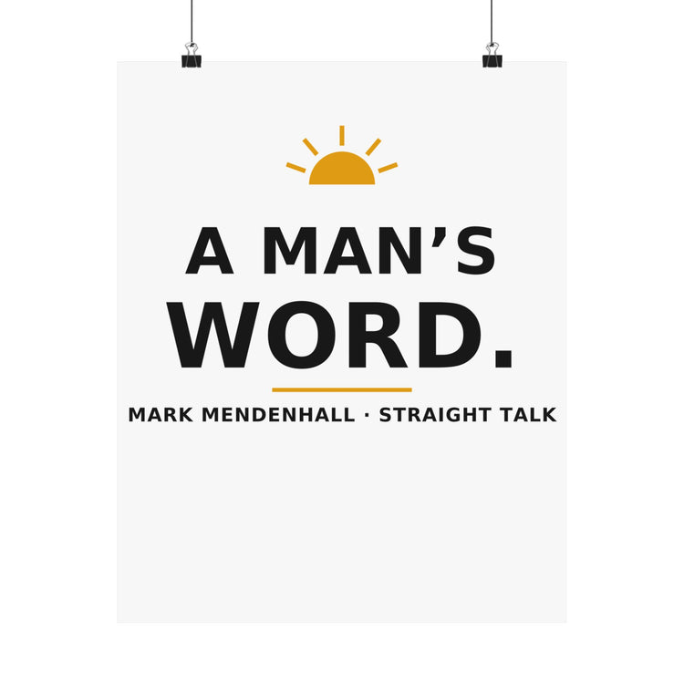 A Man's Word — Poster