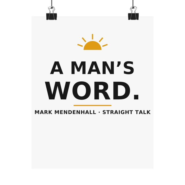A Man's Word — Poster