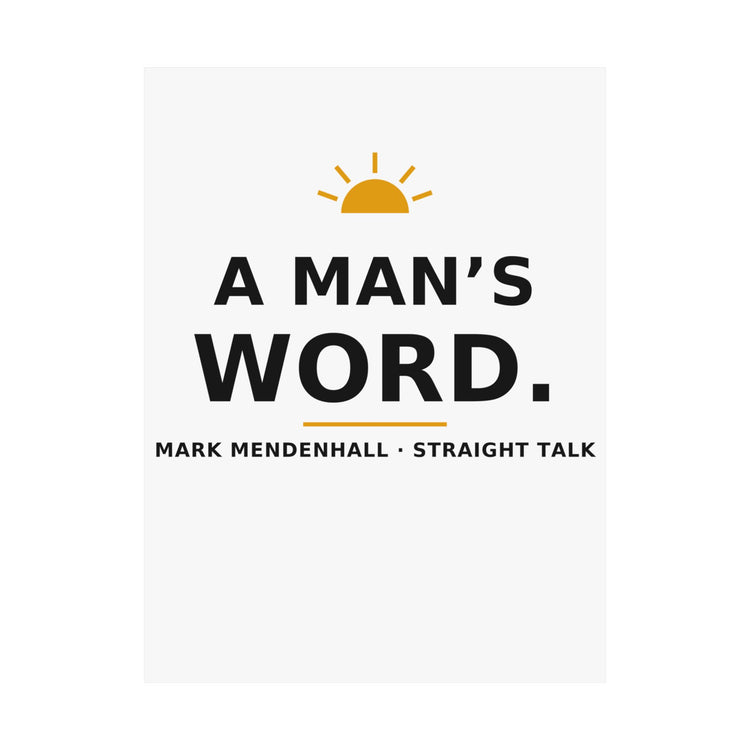 A Man's Word — Poster