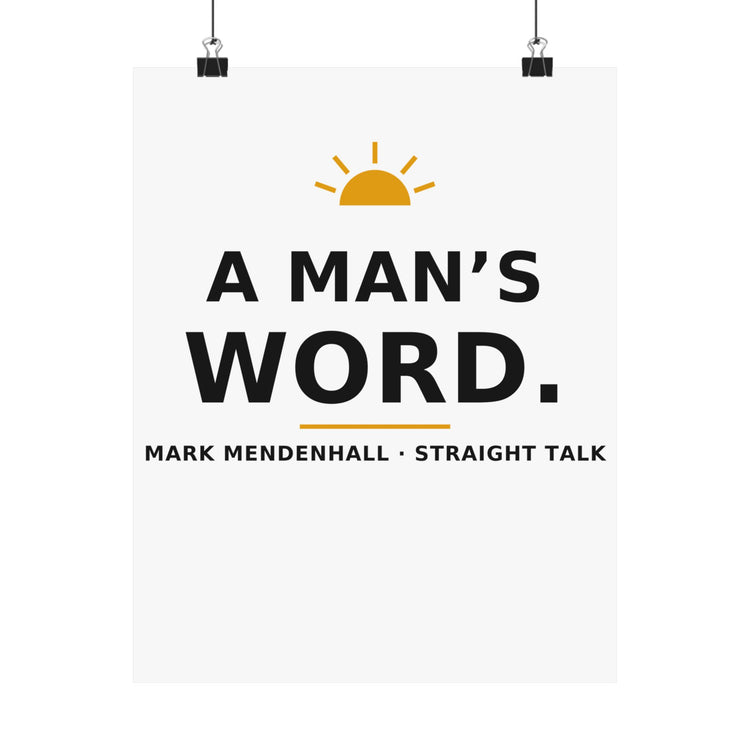 A Man's Word — Poster