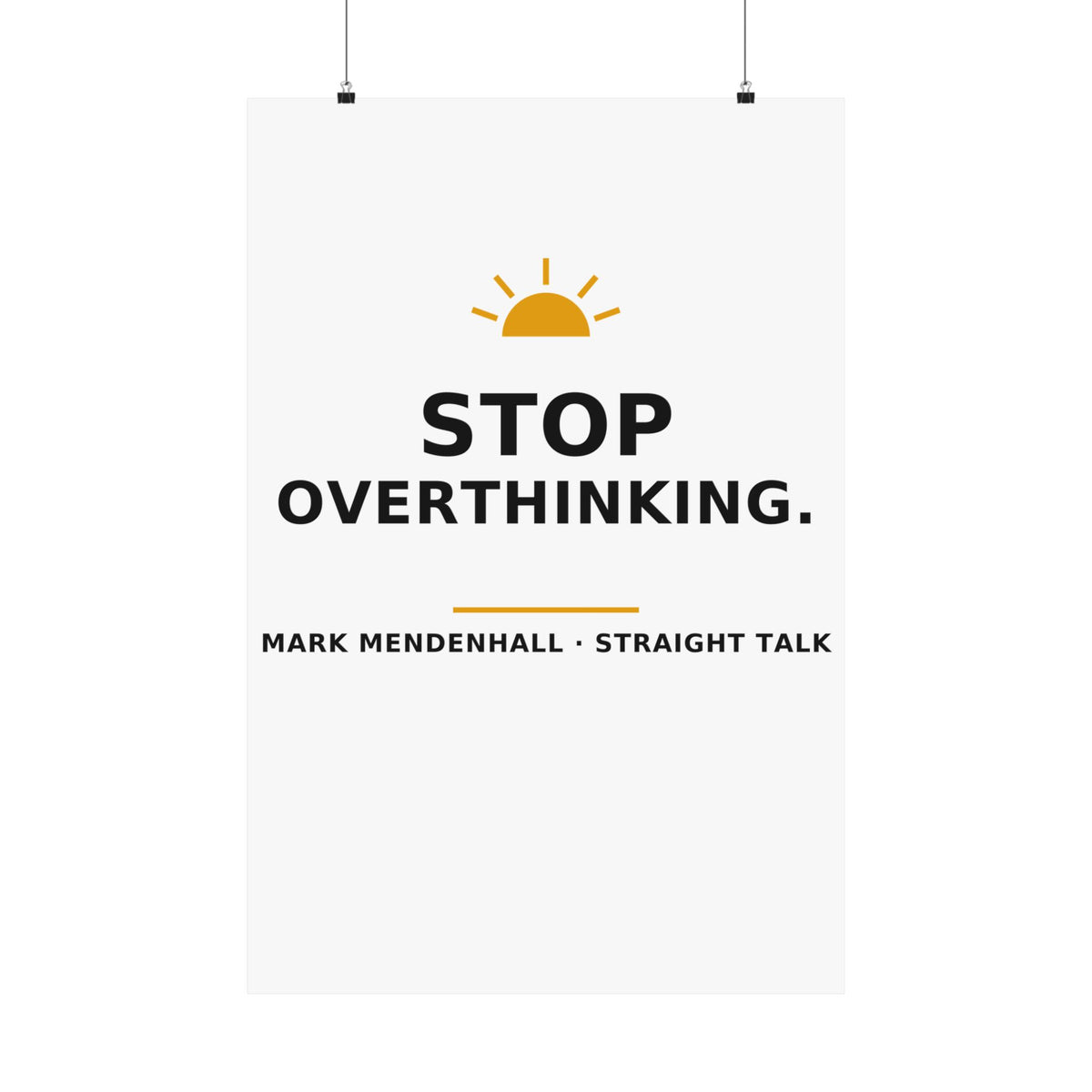 Stop Overthinking — Poster