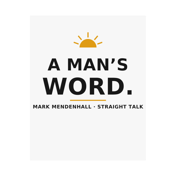 A Man's Word — Poster
