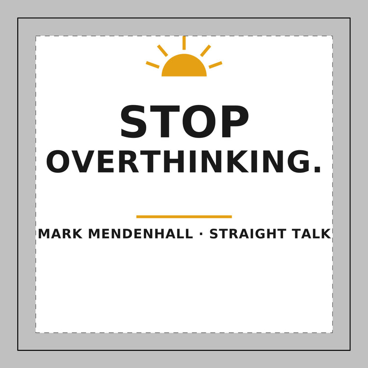 Stop Overthinking — Throw Pillow