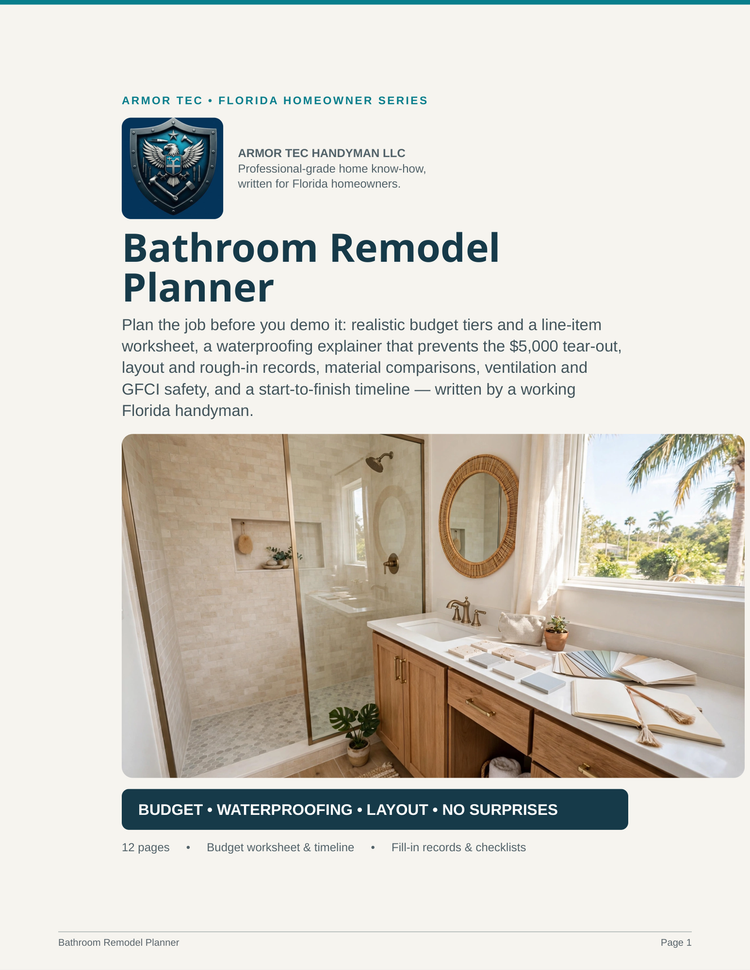 Bathroom Remodel Planner PDF