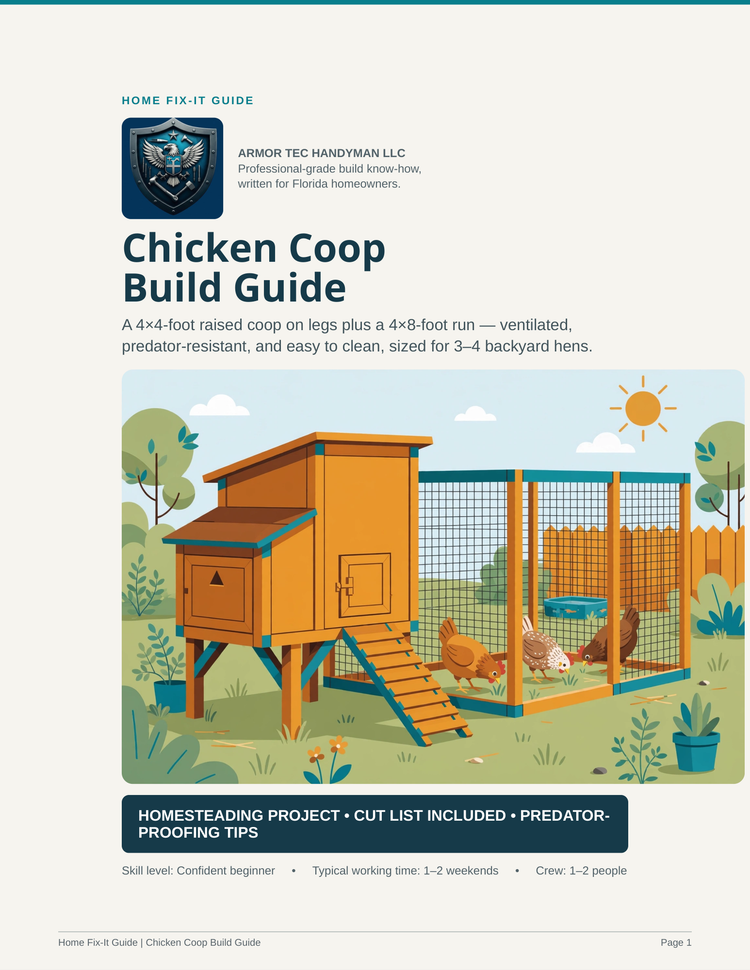Chicken Coop Build Guide PDF | Small Backyard Coop Plans DIY | Homesteading eBook