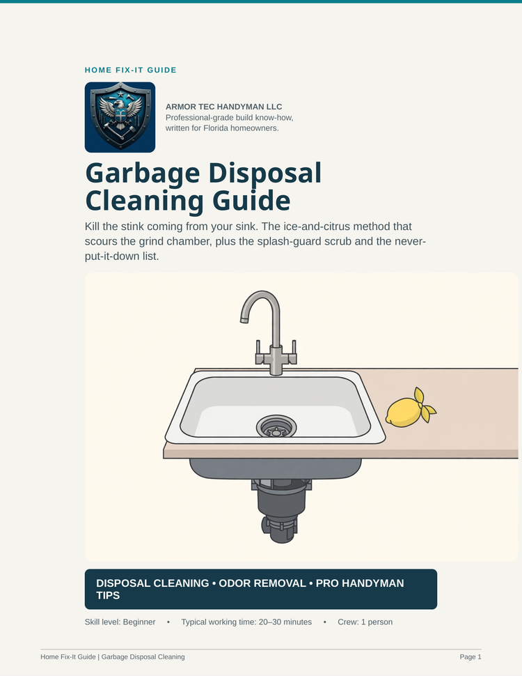 Garbage Disposal Cleaning Guide PDF | Deodorize Sink Disposal DIY | Kitchen eBook