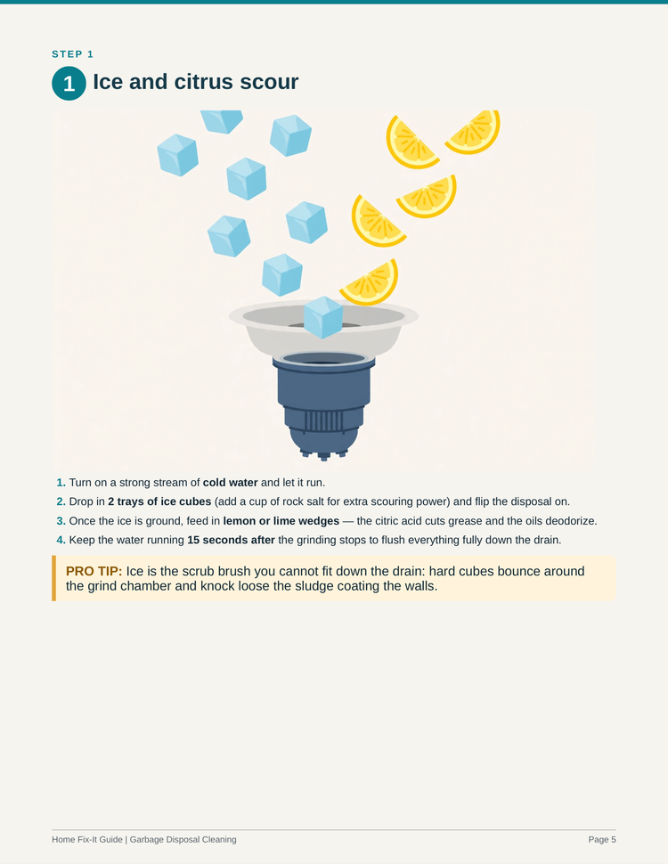 Garbage Disposal Cleaning Guide PDF | Deodorize Sink Disposal DIY | Kitchen eBook