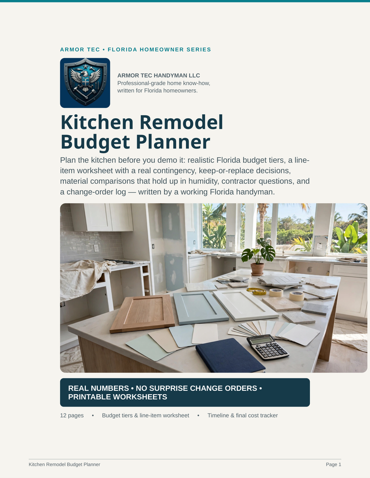 Kitchen Remodel Budget Planner PDF