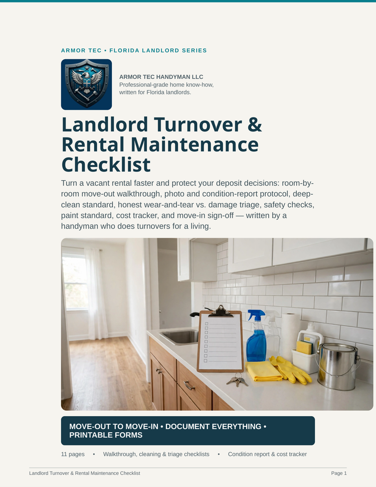 Landlord Turnover Checklist PDF