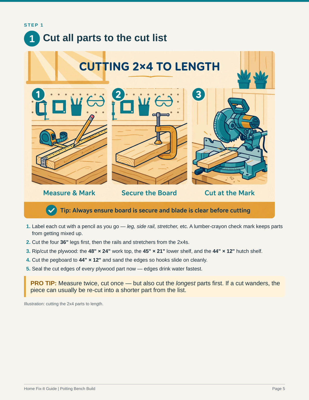 Potting Bench Build Guide PDF | Garden Workbench Plans DIY | Gardening eBook