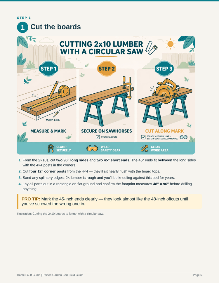 Raised Garden Bed Build Guide PDF | DIY Planter Box Plans | Gardening eBook