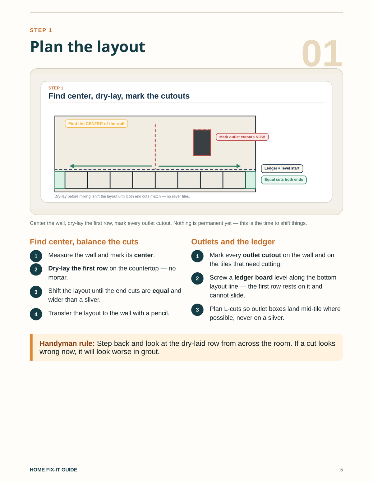 Tile Backsplash Install Guide PDF | Kitchen Backsplash DIY | Tiling eBook