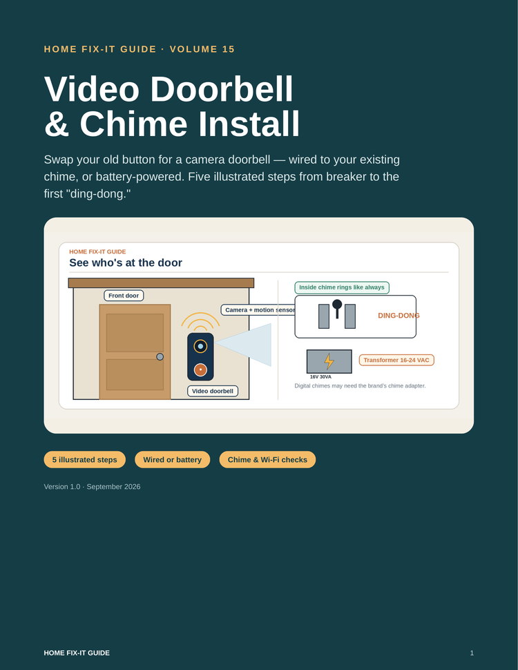 Video Doorbell Install Guide PDF | Wired & Battery Install DIY | Smart Home eBook