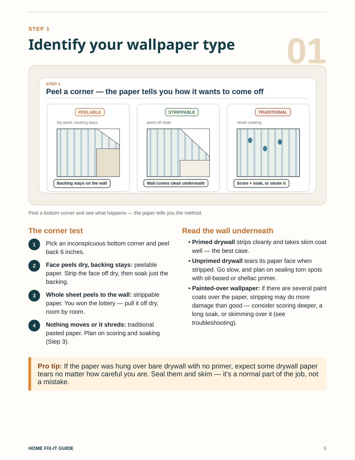 Wallpaper Removal Guide PDF | Strip Wallpaper DIY Without Damage | eBook