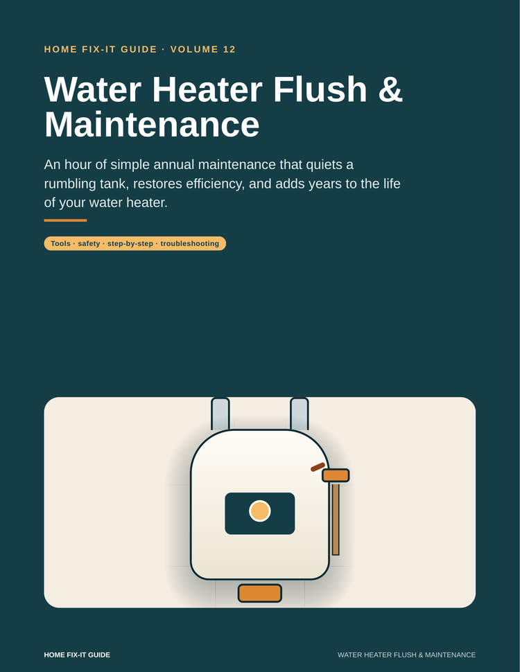 Water Heater Flush Guide PDF | DIY Maintenance & Drain | Plumbing eBook
