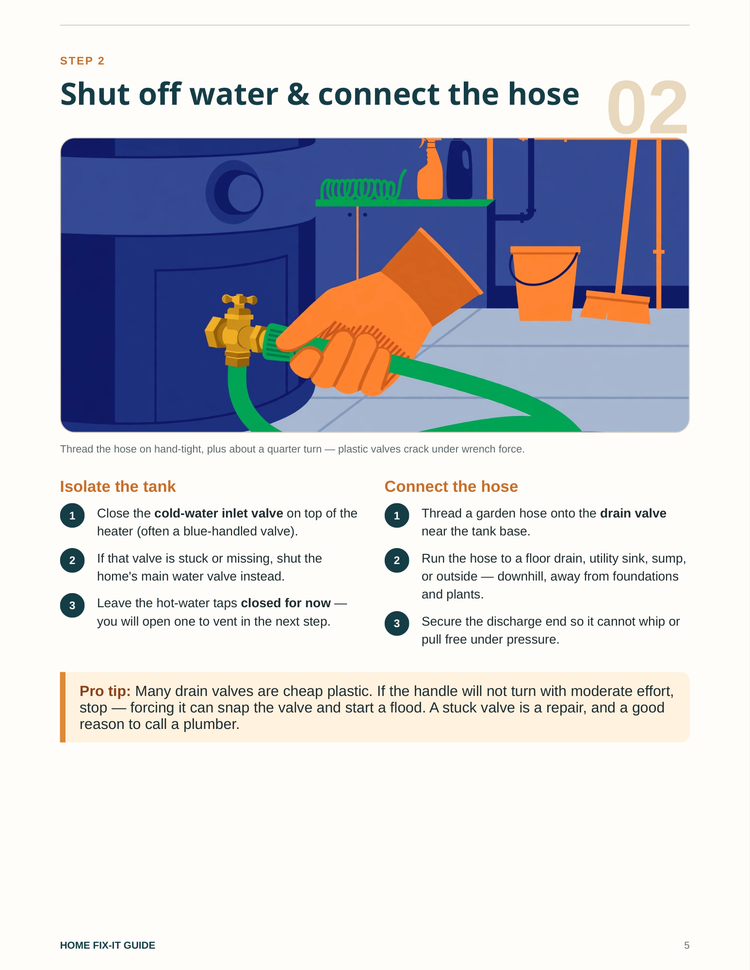 Water Heater Flush Guide PDF | DIY Maintenance & Drain | Plumbing eBook